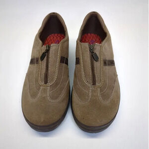 Keds Women Tan Suede Zip Walking Loafer Shoe Size 8 WH39821M Pacey